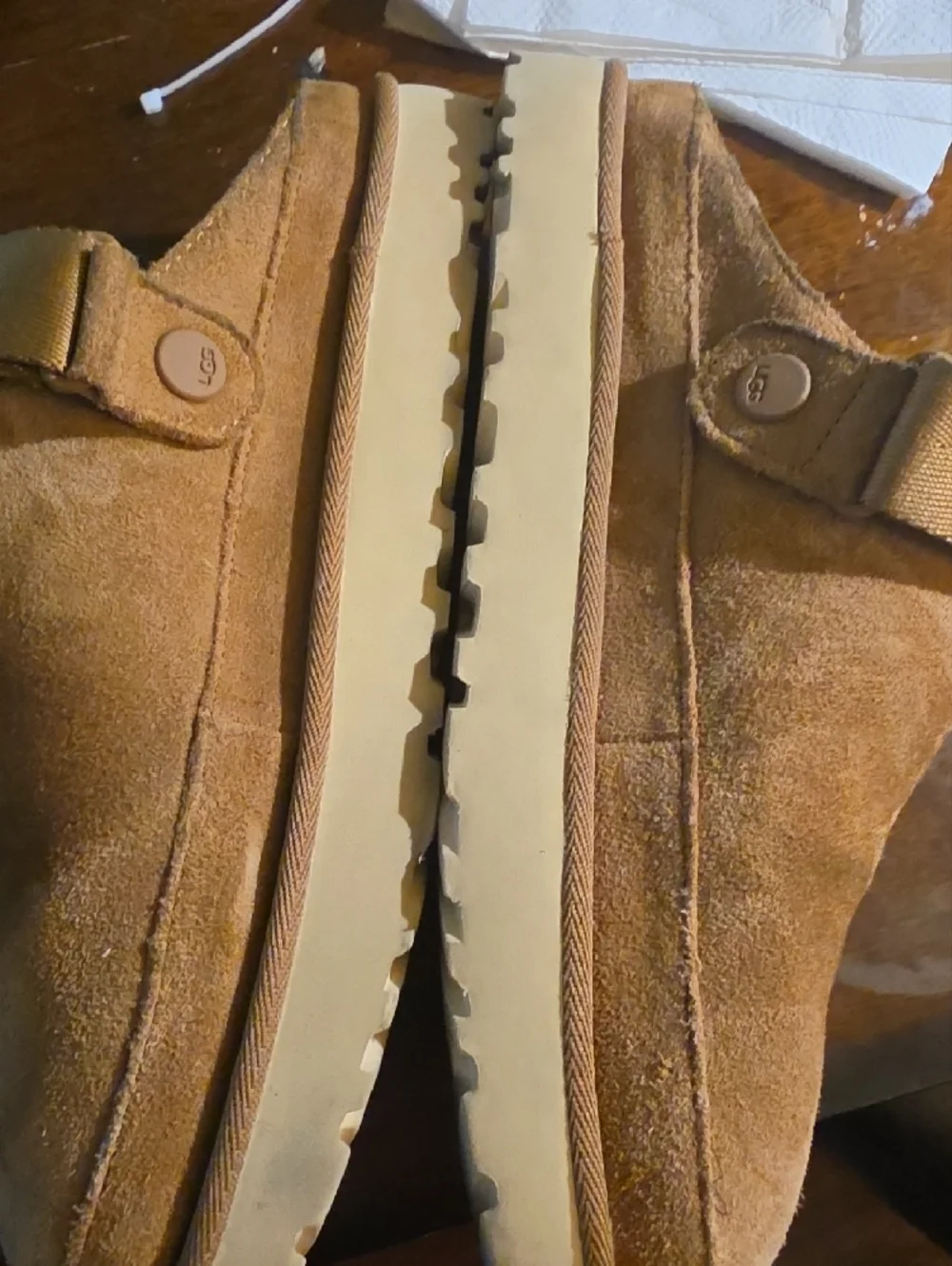 UGG Chestnut Brown Suede Backstrap Clog - Picture 3 of 6
